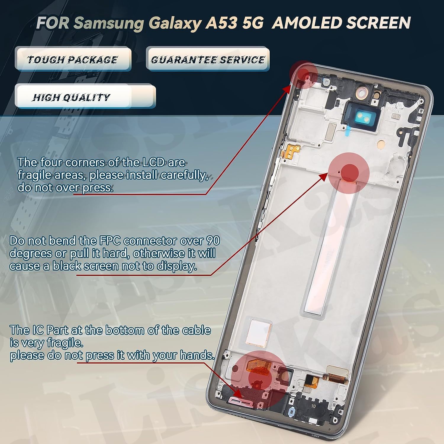 Ensemble Ã©cran tactile LCD, piÃ¨ce de rechange, pour Samsung Galaxy A53 5G A536 A536B A536U A5360 A536E A536N, original n° 5