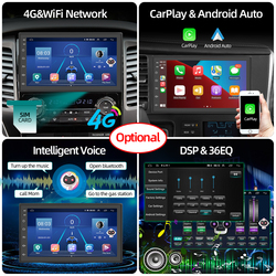 Podofo â€“ Autoradio Android avec lecteur multimÃ©dia, 4G, Ã©cran partagÃ©, GPS, Audio stÃ©rÃ©o, 2 Din, pour Ford VW Toyota Nissan small picture n° 6