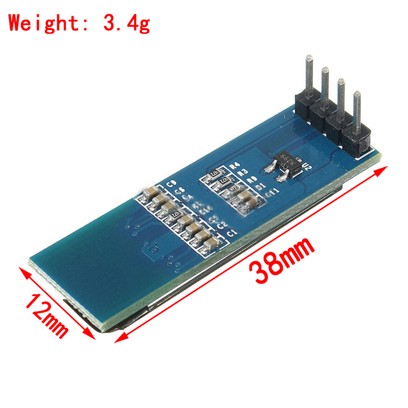 Module d'affichage OLED pour Ardunio, Ã©cran LED LCD, blanc et bleu, 0.91 pouces, interface IIC i2C, SSD1306, 12864, 0.91 n° 2