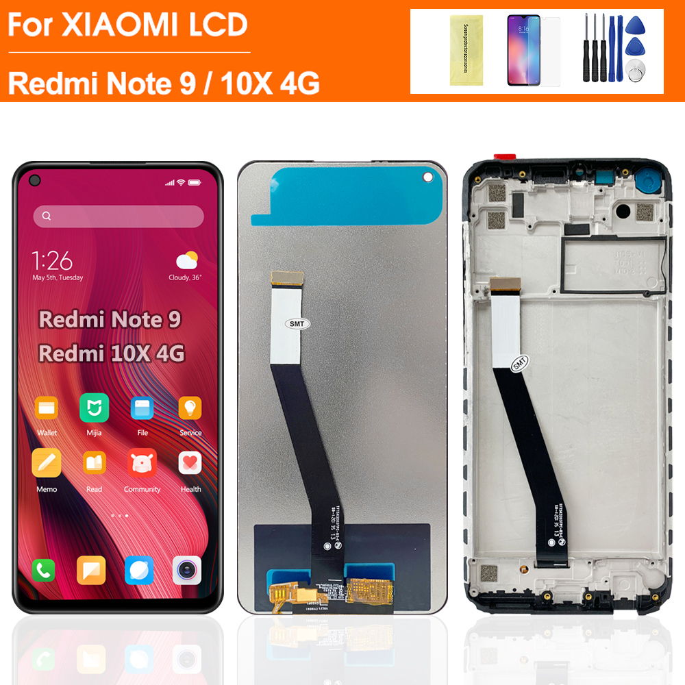 Ã‰cran tactile LCD avec cadre, 6.53 pouces, pour Xiaomi Redmi Note 9 M2003J15SC Redmi10X, nouveau, original n° 1