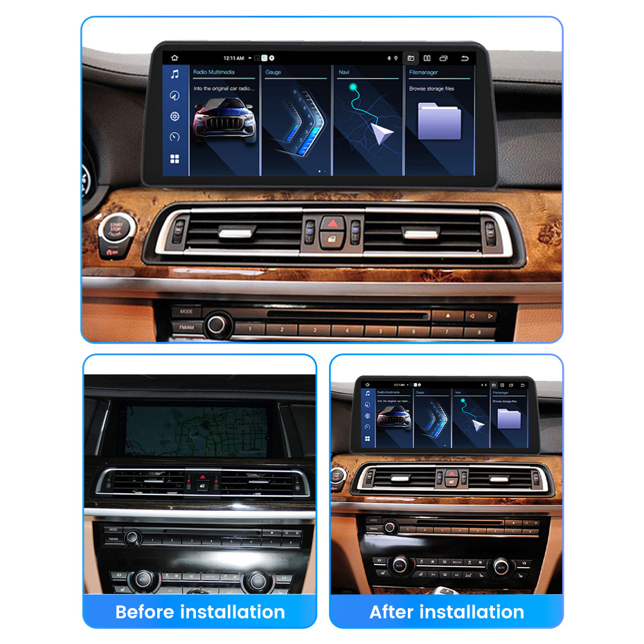 Autoradio Android 13, Navigation GPS, DSP, Sans Fil, Lecteur de Limitation, pour Voiture BMW F01, F02, SÃ©rie 7, 2009, 2010, 2011 - 2015 n° 2