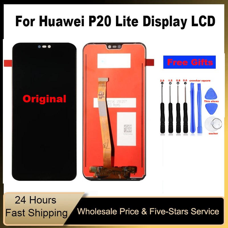 Ensemble Ã©cran tactile de remplacement, 5.84 pouces, pour Huawei P20 Lite Nova 3E NETL00 ANELbronchP20Lite, original n° 1