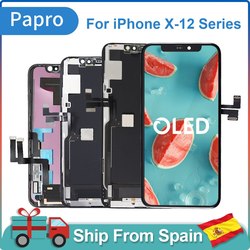 100% Test OLED pour iPhone 11 Pro 12 Pro Max Ã©cran tactile 3D numÃ©riseur piÃ¨ce de rechange Pantalla Para X XS Max de ES