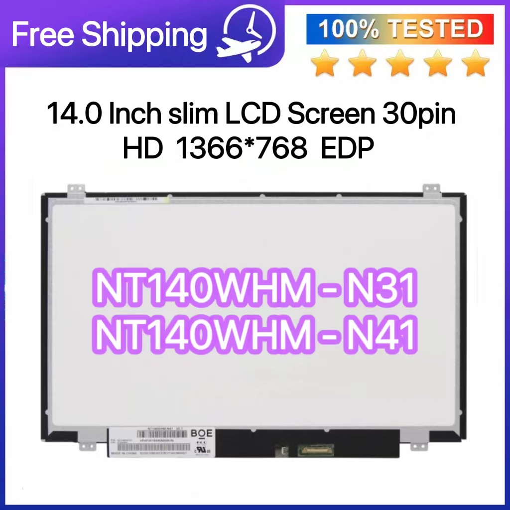 14 NT140WHM-N31 N41 LED Ã‰cran D'affichage Ã€ CRISTAUX LIQUIDES NT140WHM N31 N41 Ordinateur Portable LCD Panneau 1366*768 30 Broches De Remplacement n° 1