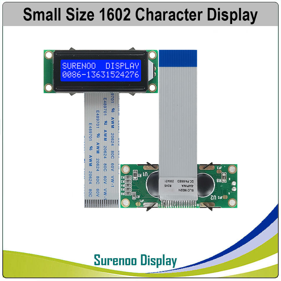 Ã‰cran d'affichage Rick LCD / OLED Tech, LCM, bleu nÃ©gatif avec rÃ©troÃ©clairage LED blanc, plus petit, 16x2, 162, 1602 n° 3