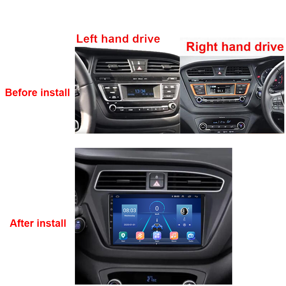 NAVISTART-Autoradio pour Hyundai I20 2015-2018, Navigation GPS, StÃ©rÃ©o, 4G, WiFi, Carplay, Android Auto, UnitÃ© principale, Pas de lecteur DVD, T5 n° 2