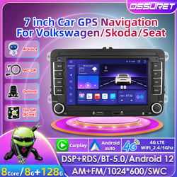 Ossuret-Autoradio 7 , Android 12, GPS, 4G, 2 DIN, Carplay, pour voiture VW Volkswagen, Skoda, Octavia, Golf 5, Touran, Passat, Gods, Polo, Jetta, MK5 small picture n° 1