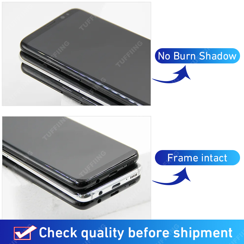 Ã‰cran tactile LCD de remplacement avec chÃ¢ssis, 100% original, noir, pour Samsung Galaxy S8 G950F G950ineau G950U n° 2