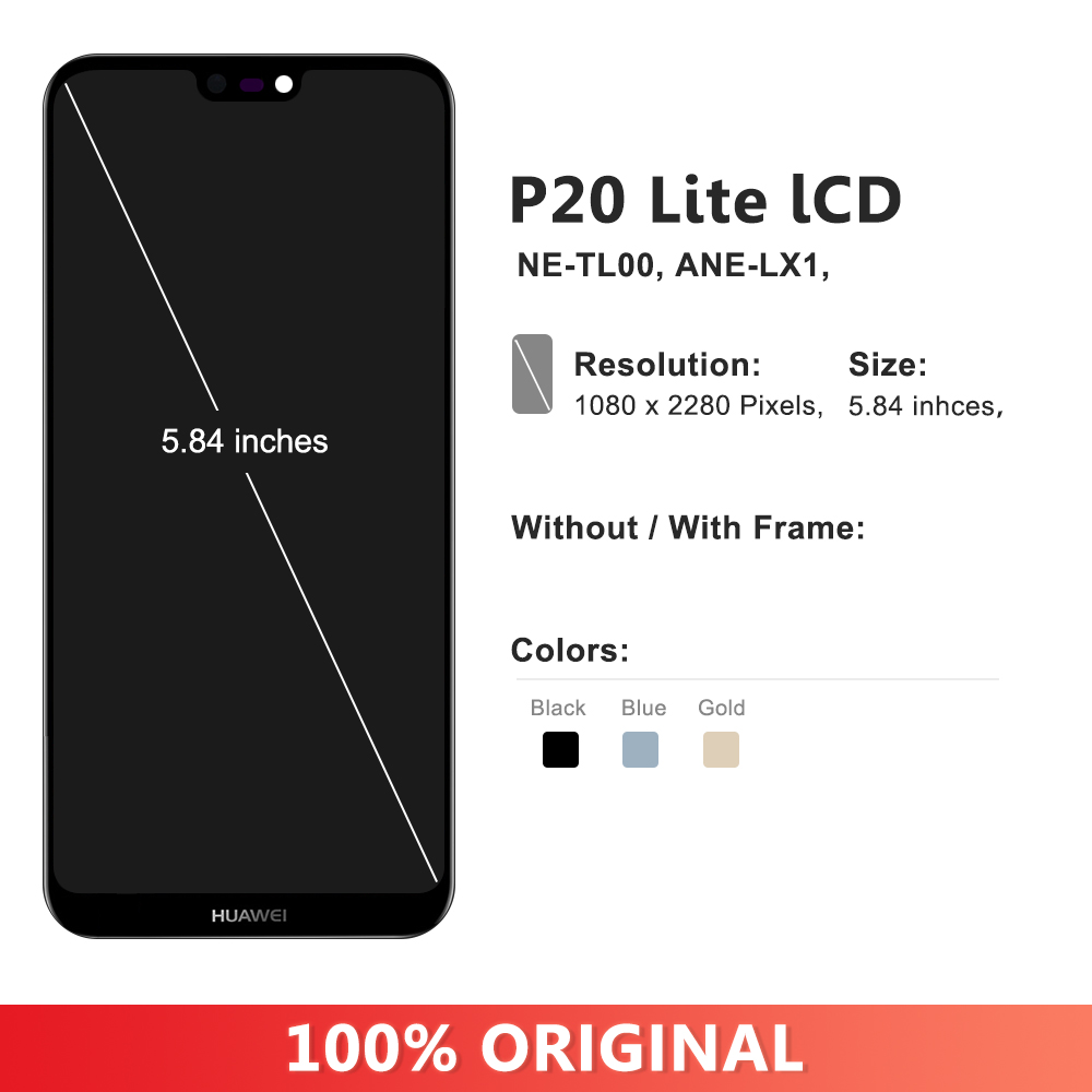 5.84 en effet Ã©cran d'affichage pour Huawei P20 lite ANE-LX1 ANE-LX2 LCD Ã©cran tactile HÃ©bergements eur pour Huawei Nova merveilleuse Remplacement n° 2