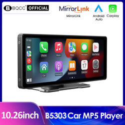 BQCC-Autoradio Portable Sans Fil, CarPlay, Android Auto, StÃ©rÃ©o, Limitation VidÃ©o, Lecteur MP5, Navigation, Ã‰cran Tactile 10.26 Pouces