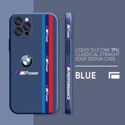 Coque de tÃ©lÃ©phone B-BMW M-Power pour iPhone, coque arriÃ¨re en silicone liquide, rouge, bleu, 14, 13, 12, 11 Pro Max, Mini X, XS, 7, 8 Plus, SE 2020 small picture n° 3