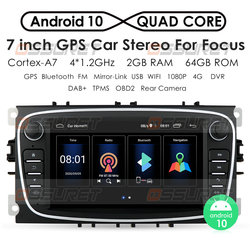 Autoradio Android Stéréo pour FORD FOCUS 2 Mondeo S-MAX C-MAX Galaxy Kuga 2DIN Auto Audio Navigation GPS Lecteur de limitation small picture n° 2