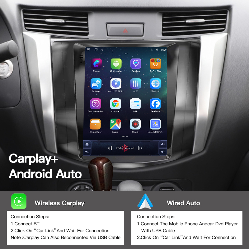 Android11 Auto Car Radio For Nissan Navara Terra NP300  Tesla Style Screen 2018-2022 Carplay Multimedia Player GPS Navigation BT n° 4