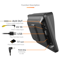 Lecteur de voiture sans fil universel, limitation de l'autoradio, vidÃ©o, Carplay, Ã©cran tactile, portable, auto, lecteur systÃ¨me AV, accessoires de voiture small picture n° 6