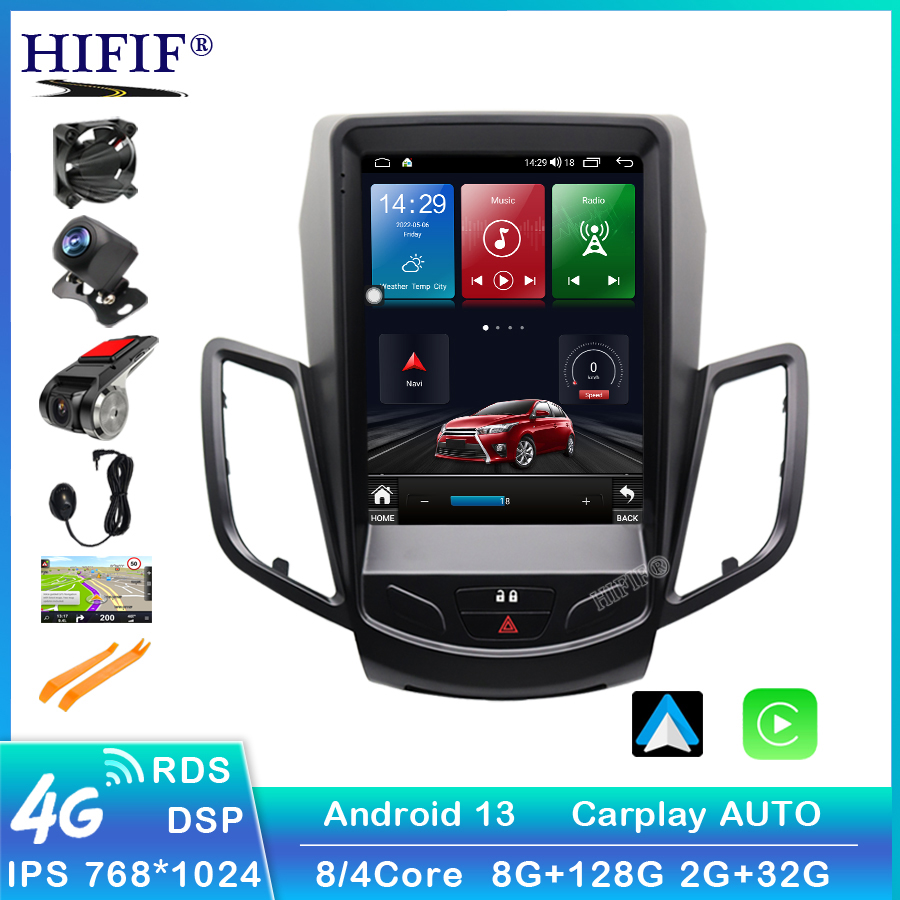 Autoradio Android 13, 8 cÅ“urs, navigation GPS, DSP, 4G, stÃ©rÃ©o, lecteur DVD, pour voiture Ford Fi.C. (2009-2016) n° 1