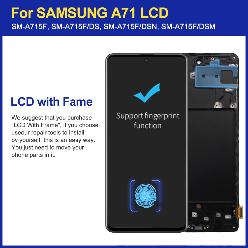 Affichage d'origine pour Samsung Galaxy A71 A715 A715F A715FD LCD Ã©cran tactile numÃ©riseur remplacement pour Samsung A71 LCD n° 5