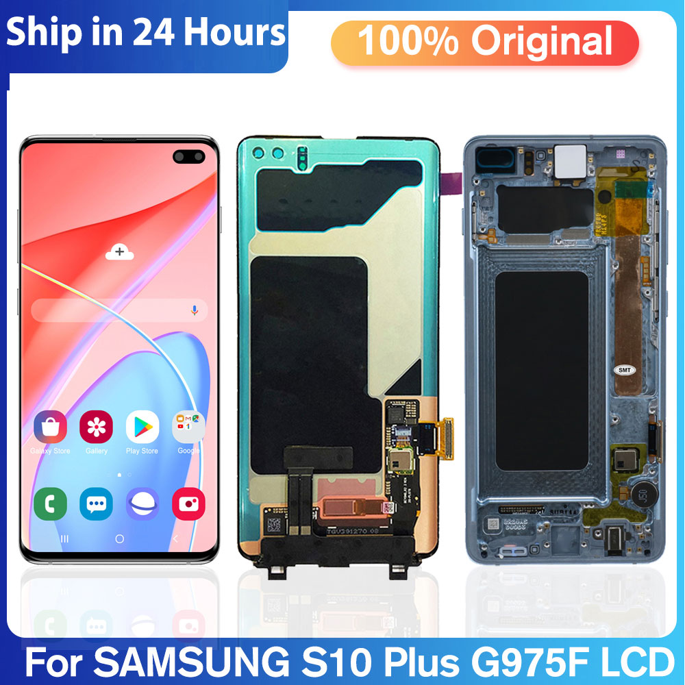 Original pour Samsung Galaxy S10 + S10Plus G975 G975F LCD Ã©cran tactile assemblage pour SM-S10Plus S10 Plus Ã©cran sans dÃ©faut n° 1