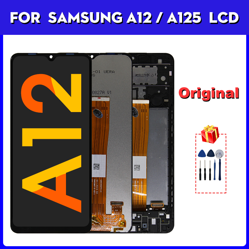 Ã‰cran tactile LCD de remplacement, 6.5 pouces, pour Samsung Galaxy A12 A125F SM-A125F A125, Original n° 1