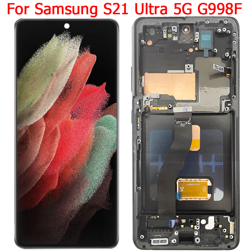 G998F LCD d'origine pour Samsung Galaxy S21 Ultra affichage avec cadre 6.8 S21 Ultra 5G SM-G998F/DS LCD Ã©cran tactile HÃ©bergements eur n° 1