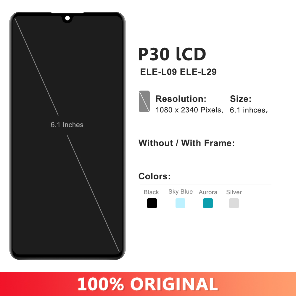 Bloc Ã©cran tactile Lcd avec chÃ¢ssis, 6.1 pouces, pour Huawei P30 ELE-L29 ELE-L09 n° 2