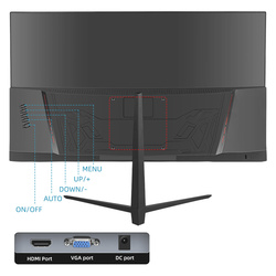 Ã‰cran IPS LCD de 27 pouces 1080P, 75Hz, pour ordinateur de bureau Gamer, compatible avec VGA et HDMI small picture n° 4