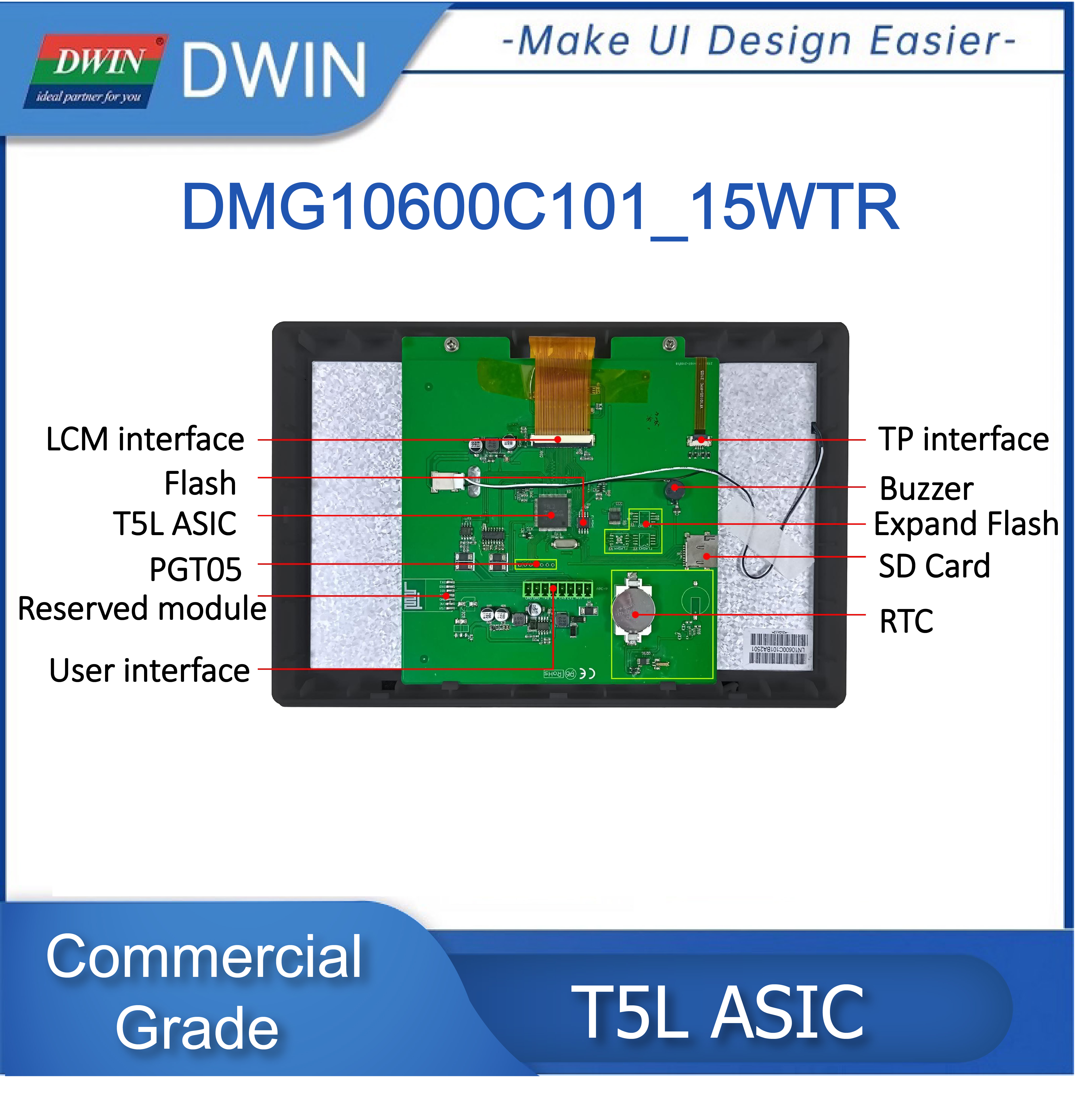 Dwin-Ã‰cran tactile LCD HMI de qualitÃ© commerciale avec coque allergique, 4.3, 7.0, 10.1 DGUS2, Ã©cran rÃ©sistif avec PLC, Ardu37, STM32 n° 6