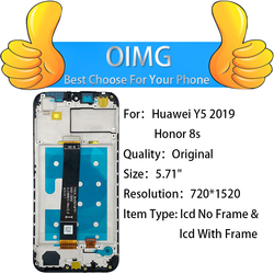 Pour Huawei Y5 2019 Original LCD Écran Avec Cadre Tactile AMN-LX9 LX1 LX2 LX3 Panneau Digitizer Pièces De Rechange Honor 8s small picture n° 6