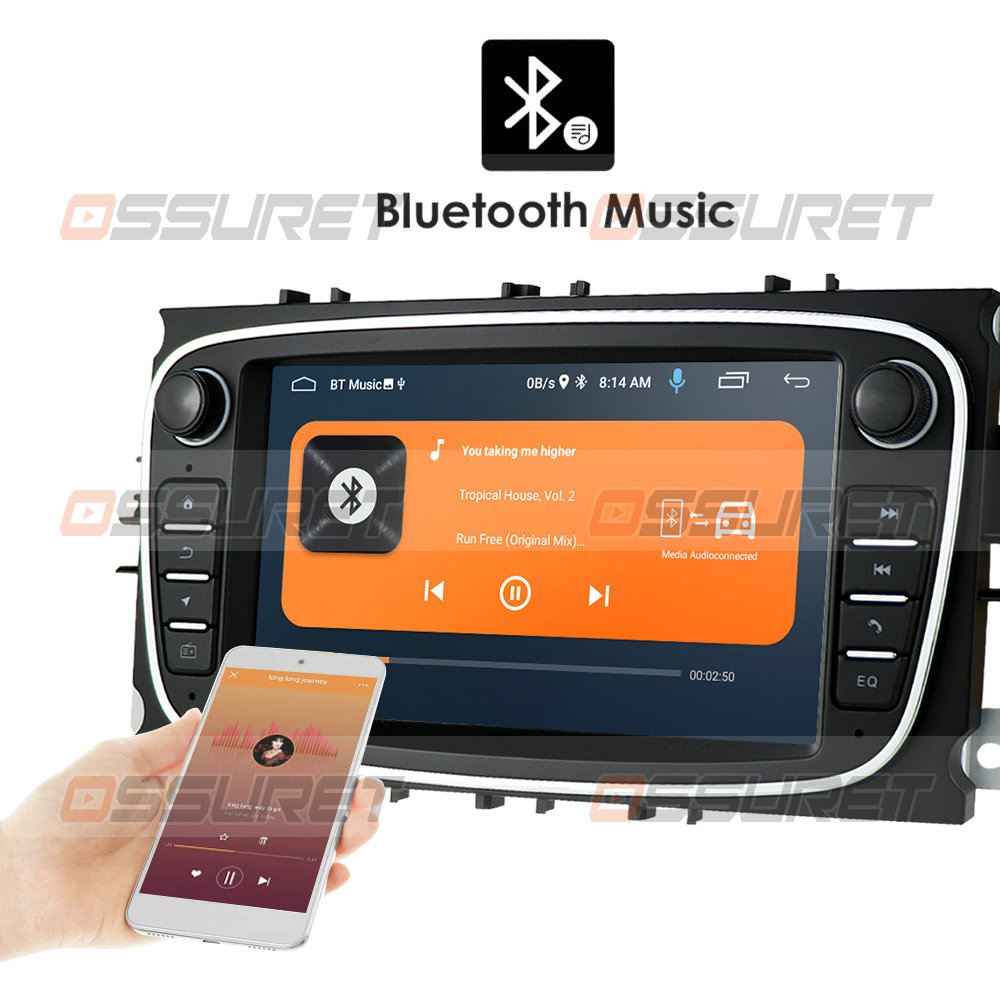 Autoradio Android Stéréo pour FORD FOCUS 2 Mondeo S-MAX C-MAX Galaxy Kuga 2DIN Auto Audio Navigation GPS Lecteur de limitation n° 4