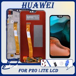 Bloc écran tactile LCD avec châssis, 5.84 pouces, pour Huawei P20 Lite, original