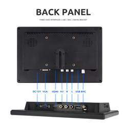 MJDOUD-Moniteur HDMI de voiture avec VGA pour TV et ordinateur, Ã©cran de document LCD pour PC, systÃ¨me de sÃ©curitÃ© Ã  domicile, affichage de camÃ©ra de recul, 10.1 pouces small picture n° 2