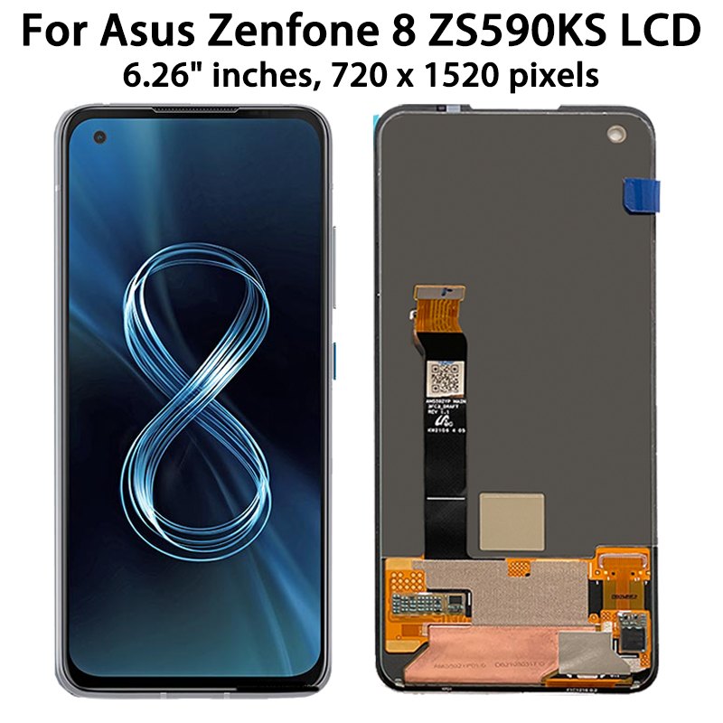 Ã‰cran tactile LCD Super AMOLED, pour Bali Zenfone8 8z ZS590KS -2A007EU I006D, HÃ©bergements eur pour Zenfone 8 Flip ZS672KS I004D LCD n° 5