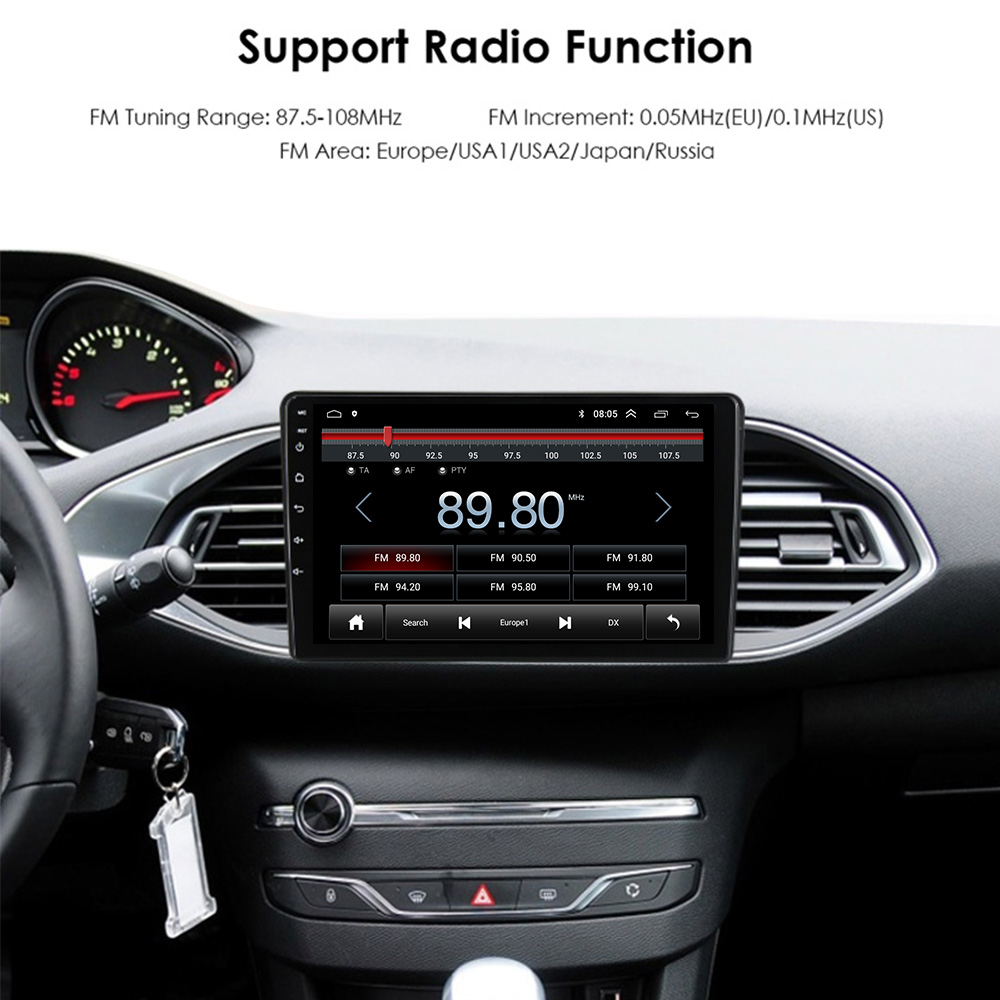 Autoradio Android 10 8 Core avec Ã‰cran IPS de 9 Pouces, RÃ©cepteur StÃ©rÃ©o, Lecteur de Limitation Carplay, pour Voiture KIT 308 T9 308S 2013 - 2017 n° 4