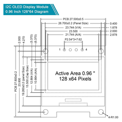 Carte d'Ã©cran LCD OLED pour Ardu37, technologie d'affichage OLED blanche sÃ©rie IIC, originale, 0.96 pouces, X64, I2C, SSD1306, 12864 small picture n° 6