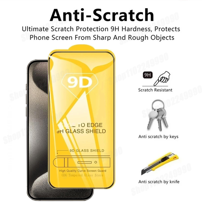 Protecteur d'Ã‰cran 9D Ã  Couverture ComplÃ¨te en Poly Verre, pour iPhone 15 14 13 12 11 Pro Max 13 12 Mini 14 15 Plus XS Max n° 5