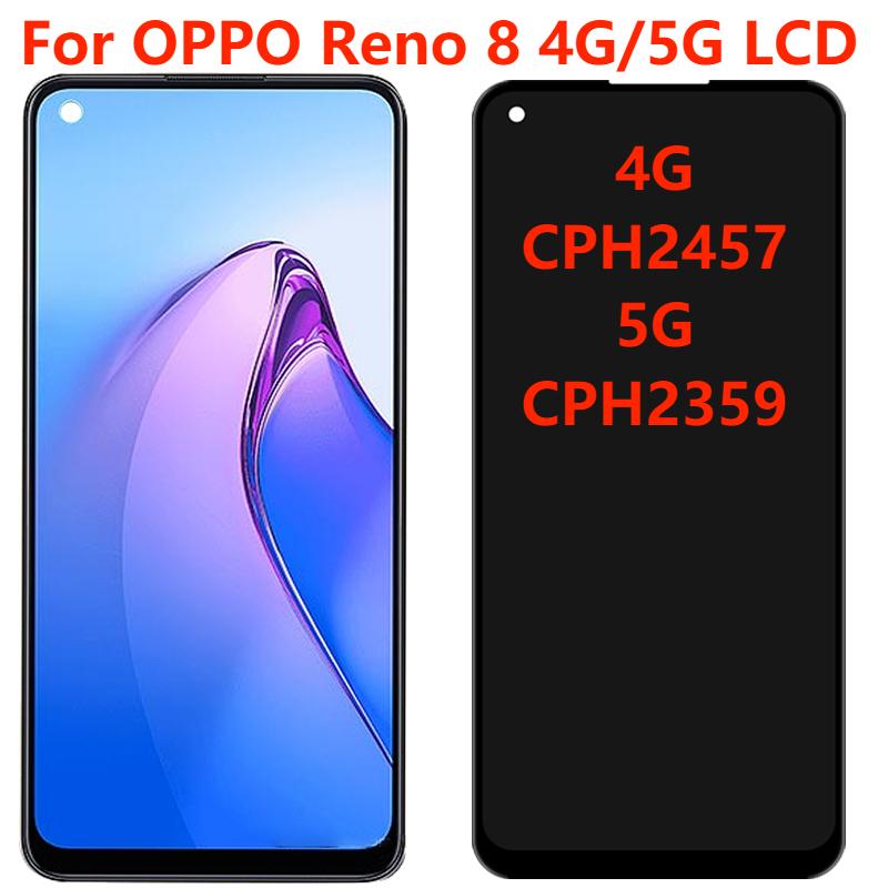 Bloc Ã©cran tactile LCD AMOLED avec chÃ¢ssis, pour Oppo Reno8 4G CPH2457 Reno 8 5G CPH2359, original n° 1