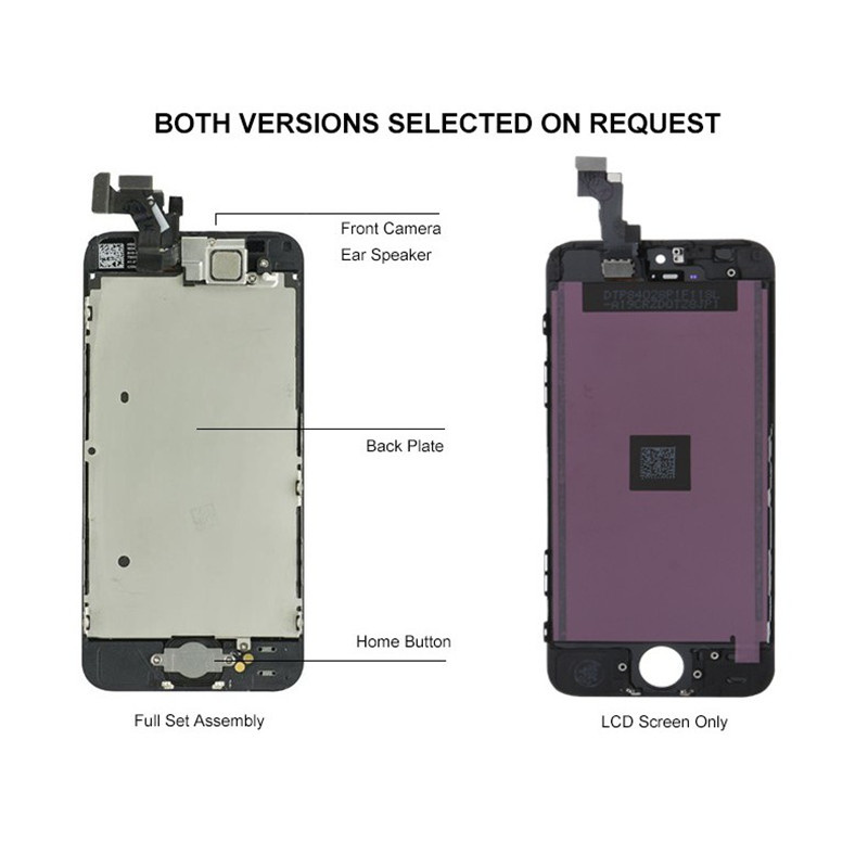 Ensemble Ã©cran tactile LCD de remplacement, AAA +, avec bouton d'accueil, camÃ©ra avant, pour iPhone 5 5C 5s SE 6 6S 7 8 Plus n° 4