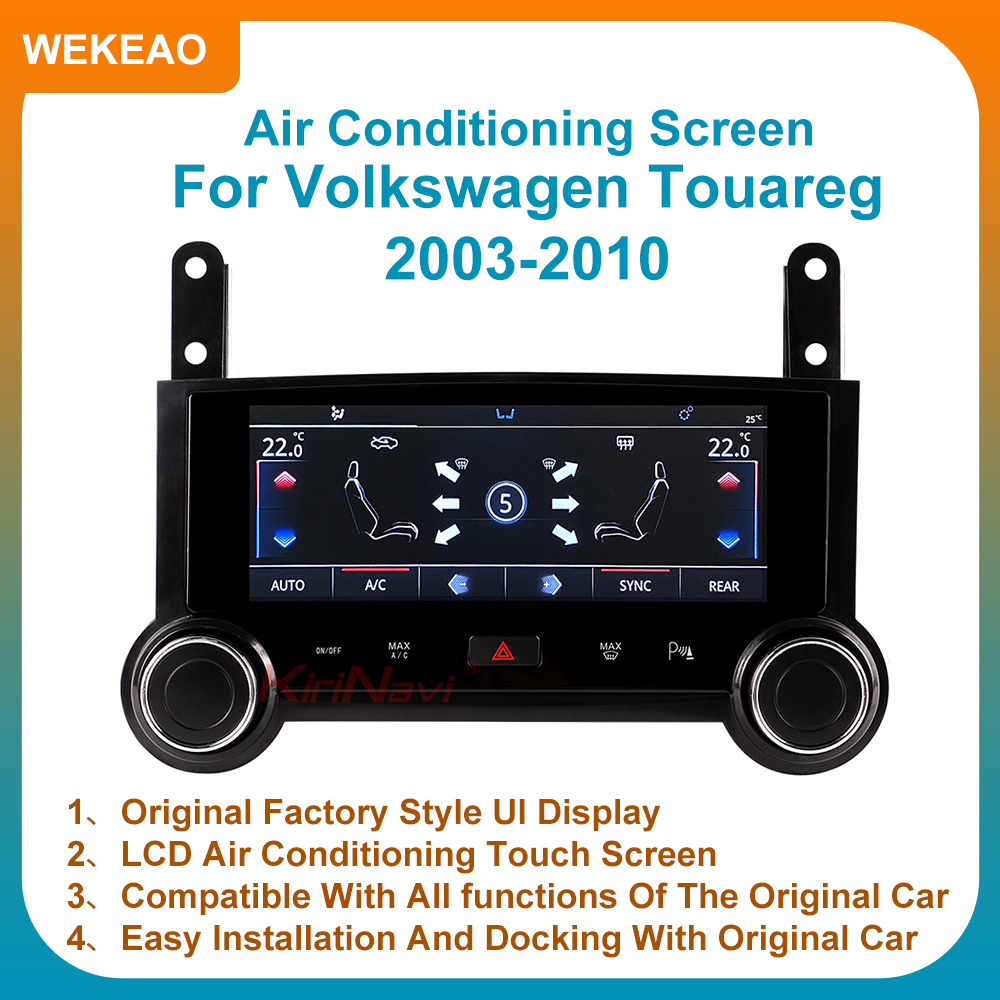 Ã‰cran tactile LCD de climatisation pour Volkswagen Touareg, lecteur de limitation d'autoradio, panneau AC, IPS, 7 pouces, 2013, 2010 n° 1