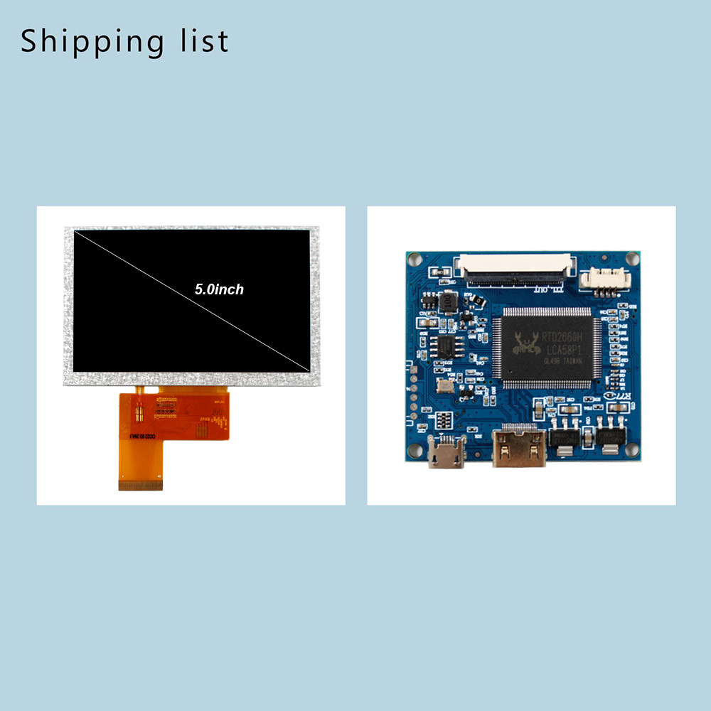 VSDISPLAY â€“ Ã©cran IPS 5 pouces, VS050T-006A, 800X480, TFT-LCD, avec mini contrÃ´leur LCD, HDMI, pour Ã©quipement industriel n° 4