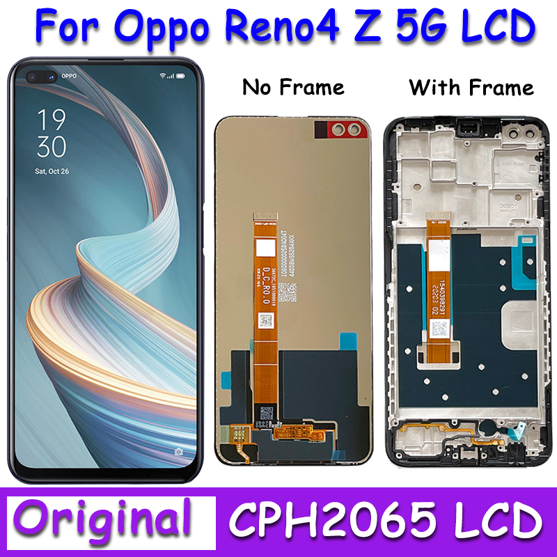 Cadre d'écran tactile LCD pour Oppo Reno4 Z 5G, 6.57 pouces, original, CPH2065 n° 1