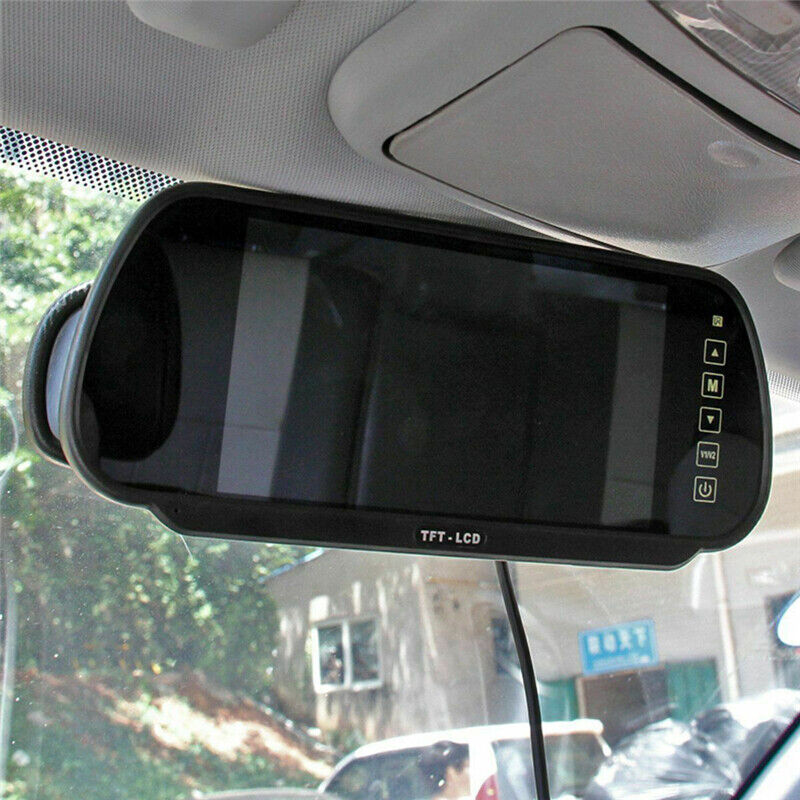 Bileeko-Moniteur de rÃ©troviseur LCD TFT pour voiture, Bluetooth, rÃ©gule 5 barrage, camÃ©ra de recul, 7 pouces n° 2