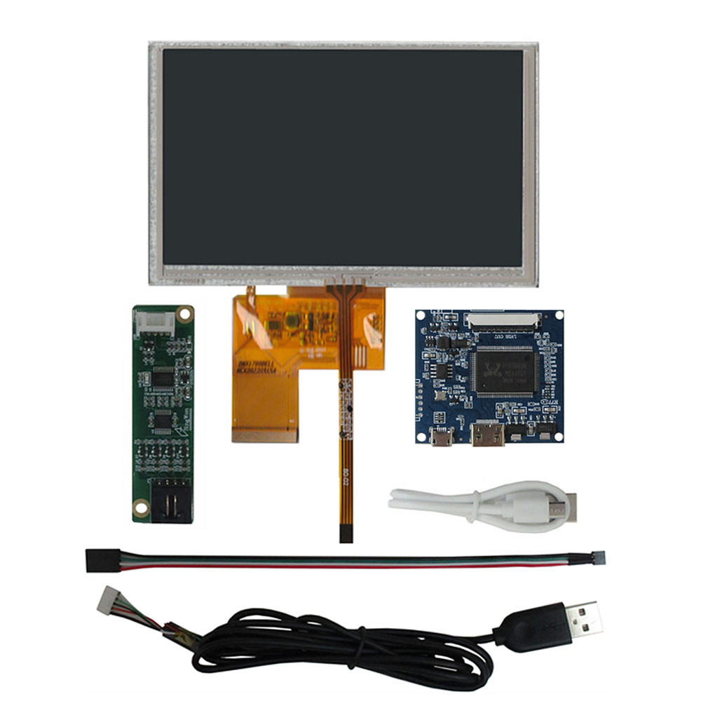 Kit de moniteur compatible Mini HDMI, contrÃ´leur d'Ã©cran tactile, carte de pilote de contrÃ´le, HÃ©bergements eur d'Ã©cran LCD, 5 pouces, 800x480 n° 1