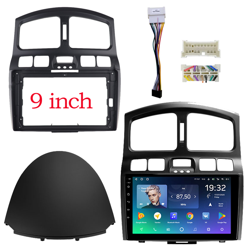 Cadre audio de voiture en plastique pour HYUNDAI SANTA FE/ HAWTAI SANTAFE, panneau de faÃ§ade de navigation GPS, DVD, 9 pouces n° 1