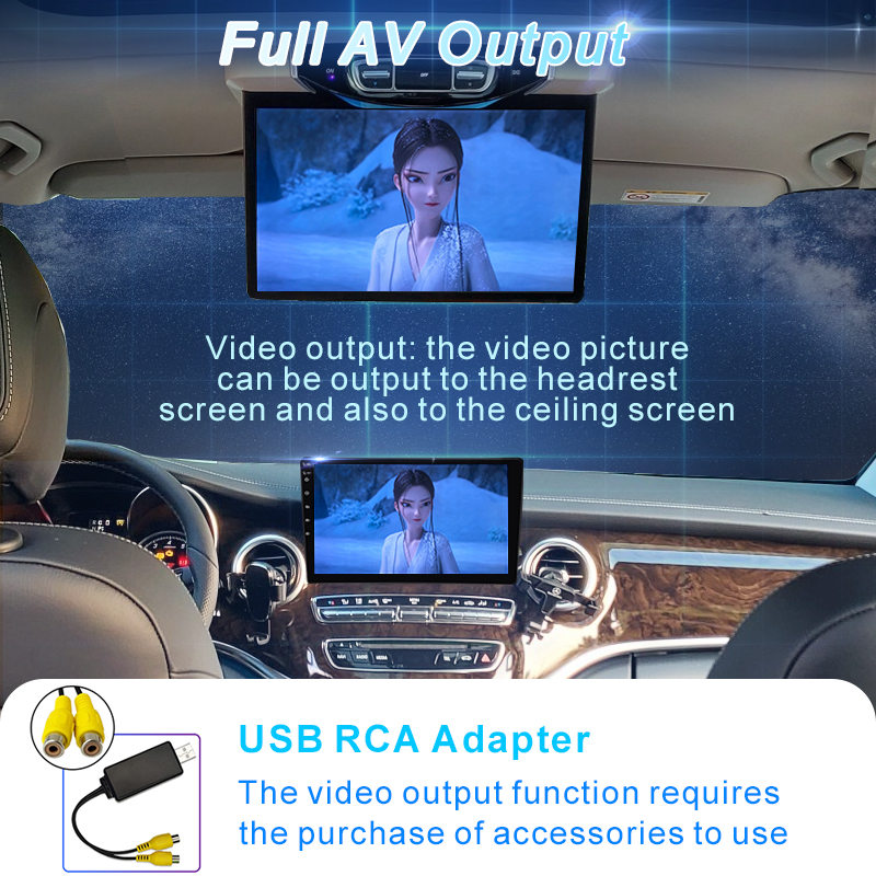 Câble de sortie vidéo USB Android, sortie de ligne RCA, sortie AV pour autoradio, limitation, lecteur, toit, sauna, écran de repos, HD, adaptateur USB vers RCA n° 3