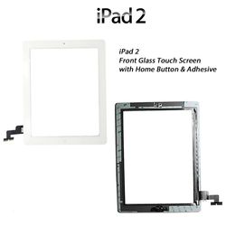 Ã‰cran tactile en verre pour iPad 2, avec bouton d'accueil, noir/blanc, A1395 A1396 A1397, 2 piÃ¨ces/lot small picture n° 1