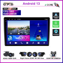 Autoradio Android 12, Carplay, Ã‰cran, Lecteur DVD, Audio, VidÃ©o, StÃ©rÃ©o, Sans 2Din, Limitation IPS, pour VW Volkswagen Touareg (2003-2010)