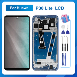 Panneau d'Ã©cran tactile LCD pour Huawei P30 Lite, assemblage de HÃ©bergements eur en verre, affichage Nova 4e avec cadre, livraison gratuite avec outils, 1PC small picture n° 1