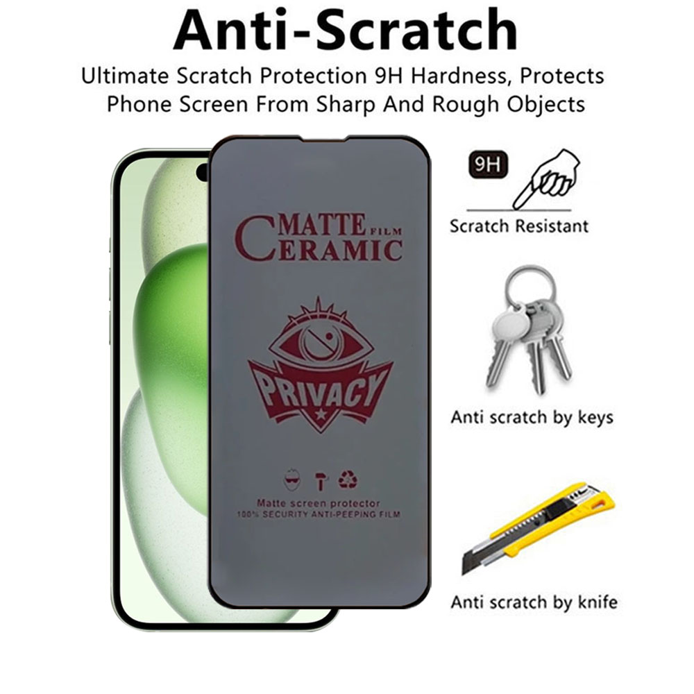 Film de protection d'Ã©cran anti-espion en cÃ©ramique pour iPhone, protecteur d'Ã©cran, 15, 14, 13, 12, 11, Pro, Max, Mini, 8, 7, 6, Plus, Poly, X, XS, Max, 256, 4 piÃ¨ces n° 6