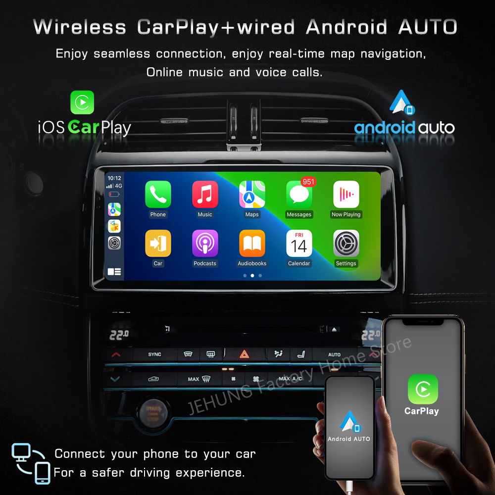 Guitare HUNG Android 13 pour guitRecruitment XEL F-PACE 2015-2019 Car Media First CarPlay GPS Radio 5G WIFI Navigation Support systÃ¨me d'adhÃ©rence n° 4