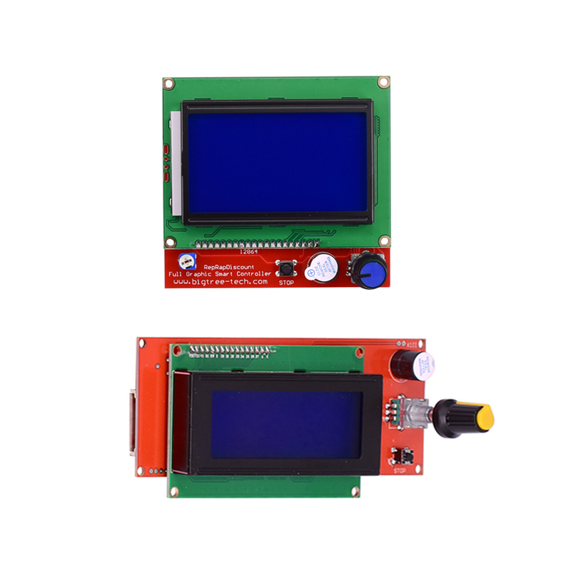 Hovoge64-Panneau de commande LCD 2004, Ã©cran d'affichage pour imprimante 3D, circuit imprimÃ©, contrÃ´leur intelligent rampes 1.4 + carte de commutation + cÃ¢ble LCD n° 4