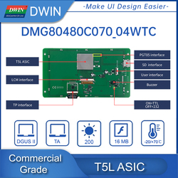 DWIN 7 pouces LCD Tech 800*480 RS232/TTL HMI Ã‰cran Tactile Commercial Smart UART TFT Affichage DMG80480C070-04W small picture n° 3